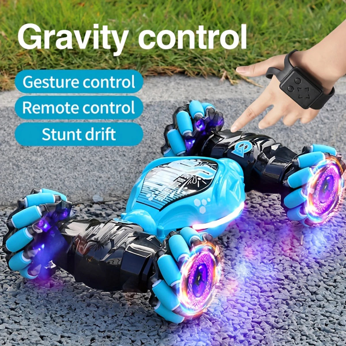 Gesture RC Car, Gesture Sensing RC Stunt Car Toys for Kids,