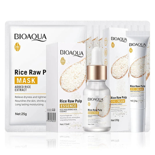 BIOAQUA Pack Of 6 Rice Raw Pulp Glow & Moisturizing Series