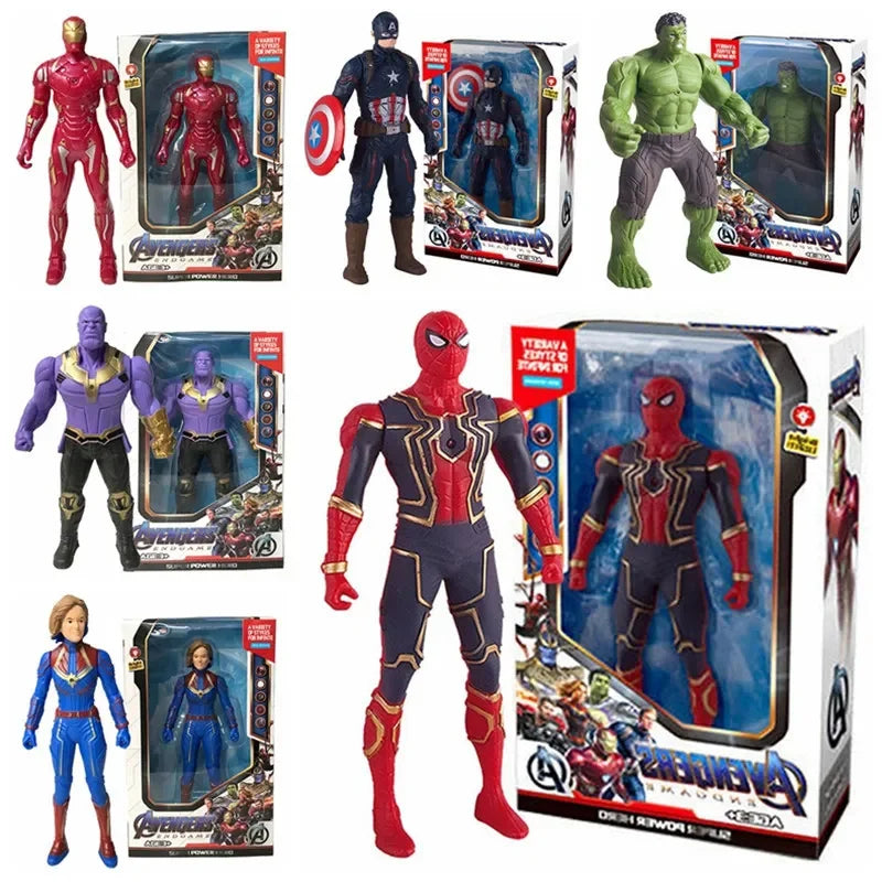 17 Cm Children Toys Marvel Anime Figures Spiderman Hulk Action Figure Iron Man