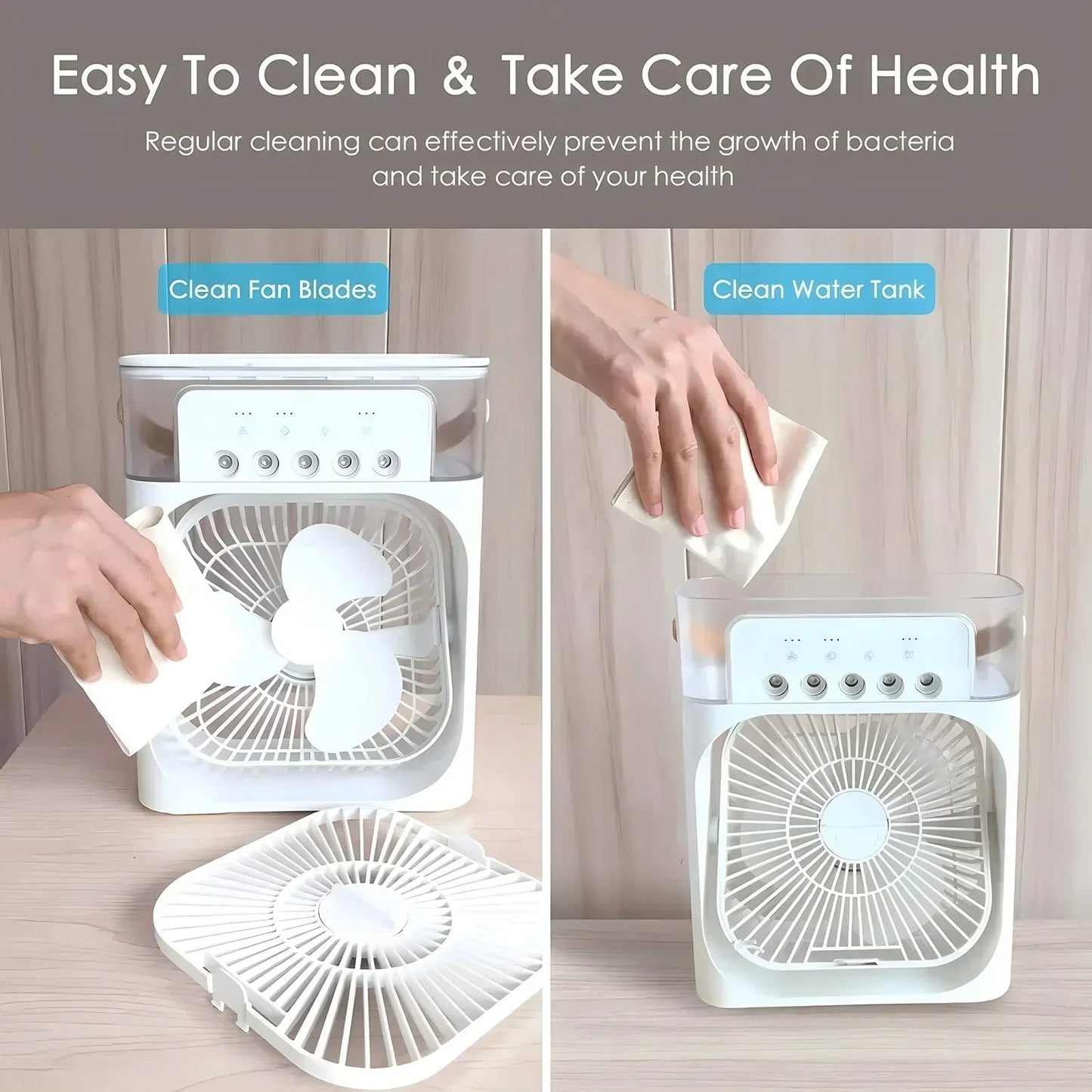 3 In 1 Portable Air Conditioners USB Electric Fan