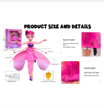 Flying Doll Toys Magic Baby Doll Rechargeable With Led Lighting