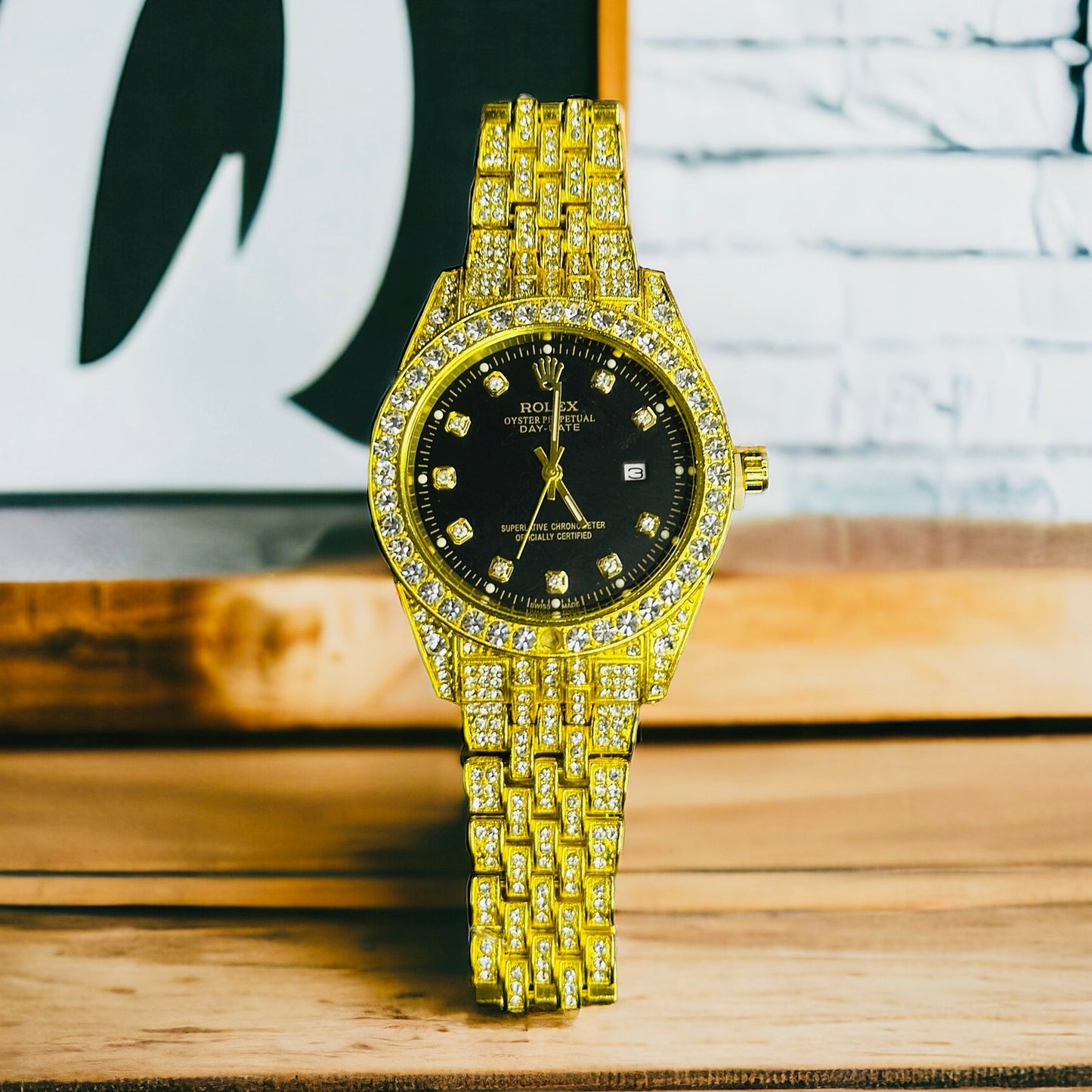 Premium Iced Out Watch (Royal Gold)