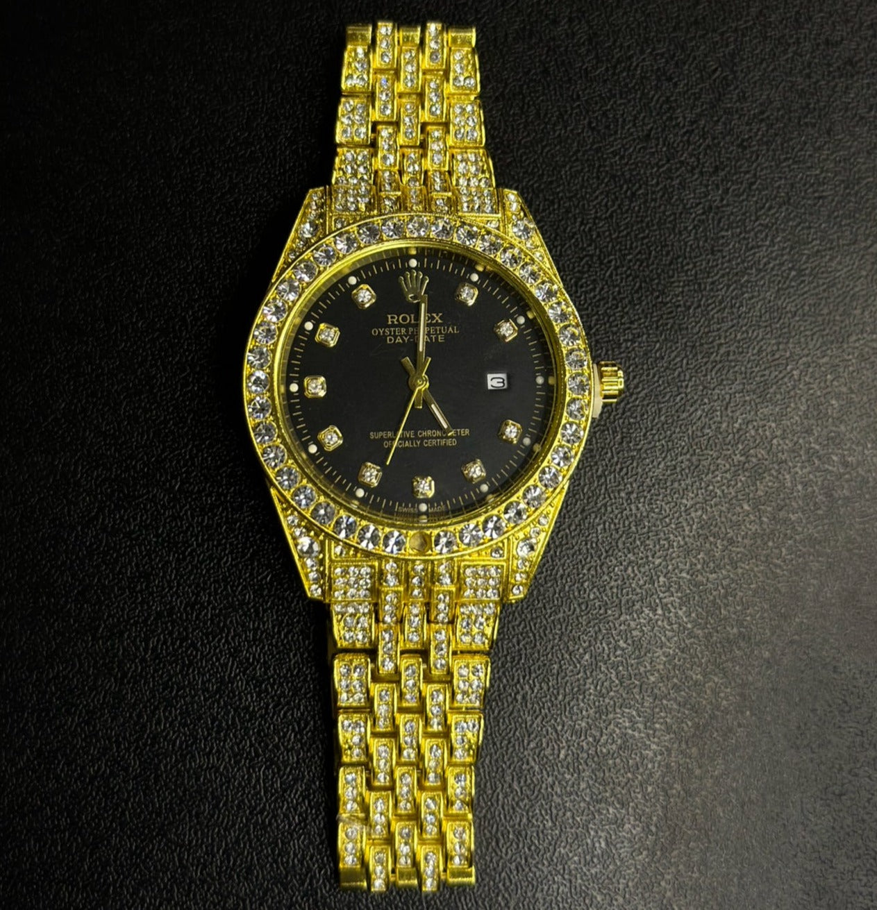 Premium Iced Out Watch (Royal Gold)