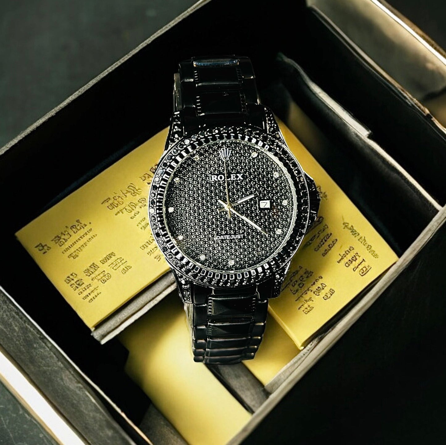 Majestic Black Bezel Crystal Rolex