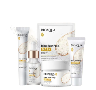 BIOAQUA Pack of 5 Glow & Glowing Rice Skincare Series.